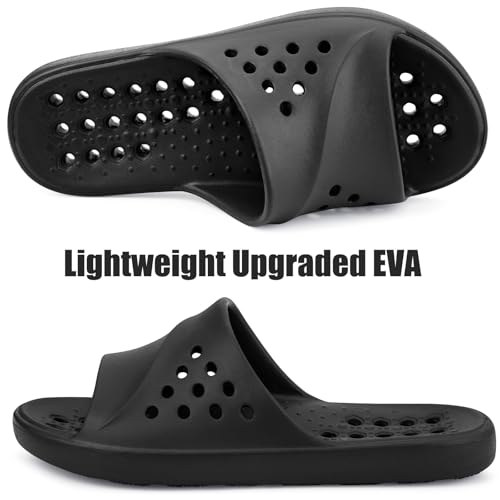 Image of Shower Shoes for Womens Mens Slides | Quick Drying,with Arch Support,Beach Sandals,Non Slip,Summer,Bathroom,Indoor,Massage House Slippers,Drain Holes