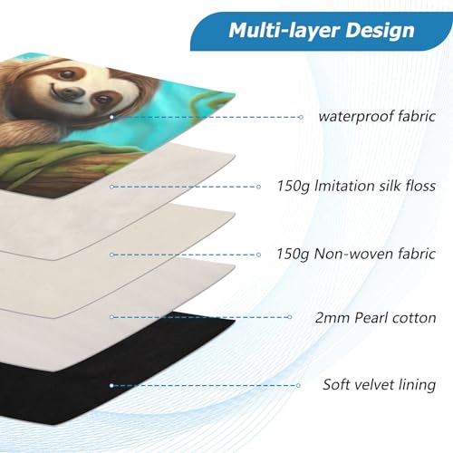 Funda para portátil 13-14 pulg impermeable con diseño perezoso miniatura 4