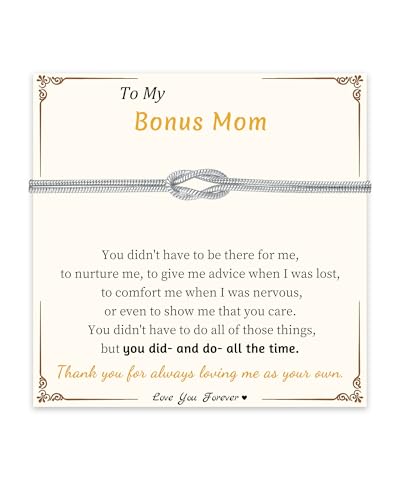 Image of Gifts for Bonus Mom, Mom Birthday Gifts Love Knot Bracelets for Women Bracelet from Daughter Son Infinity Matching Bracelets Retirement Gift Valentines Day Thanksgiving Jewelry