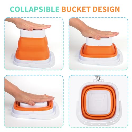 Seau de plage pliable compact pour éviter l'encombrement des jouets de sable - 2
