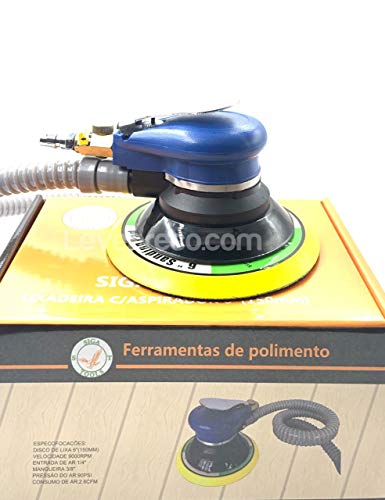Lixadeira Pneumática Orbital Aspirada 6 Rokit Roquite Hokit