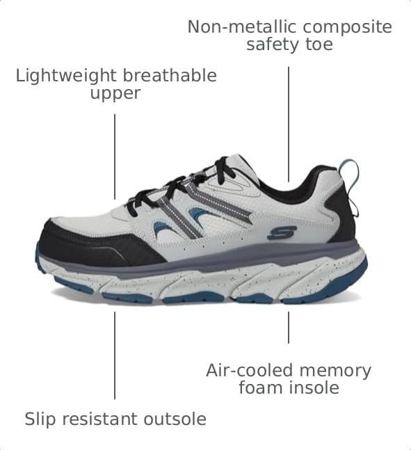 Image of Skechers Mens D'lux Journey Sr Carbon Nano Safety Toe