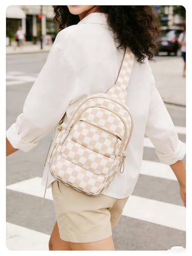 Image of BAGSMART Small Sling Bag for Women, Puffer Crossbody Bag Purses Hobo Handbag Fanny Packs for Travel Hiking
