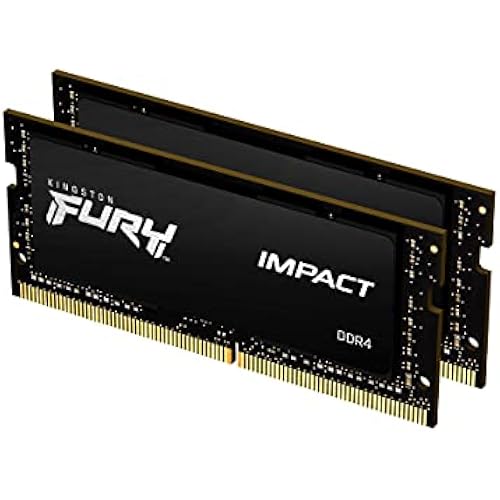 Kingston FURY Impact 64GB (2x32GB) 3200MT/s DDR4 CL20 Laptop Memory Kit of 2 | Intel XMP | AMD Ryzen | Plug n Play | Low Power Consumption | KF432S20IBK2/64