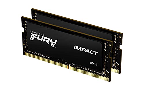 Kingston FURY Impact 64 GB (2 x 32 GB) 3200MHz DDR4 CL20 Laptop Memory Kit of 2 KF432S20IBK2/64