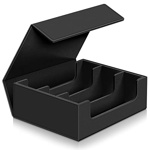 Kitoyz 1800+ Trading Card Storage Box, Magnetic Closure Card Deck Boxes, PU Leather Card Box Card Storage Case for Magic Commander YugiOh TCG TGG Cards Sport Cards