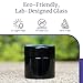 Infinity Jars 100 ml (3.3 fl oz) Black Ultraviolet Glass Airtight Screw-Top Storage Jar for Coffee, Tea, Spices & Herbs