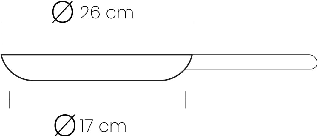 IBILI Crepe pan Inducta 26 cm, Aluminium, Black