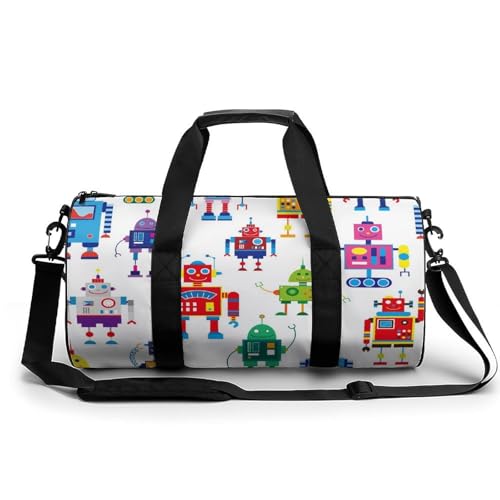 Sac de voyage robots colorés idéal pour le camping et le week-end