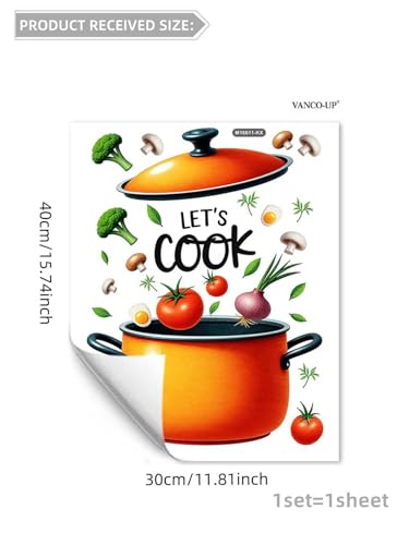 Let’s Cook Wall Decal - Vinilo decorativo para cocina miniatura 2