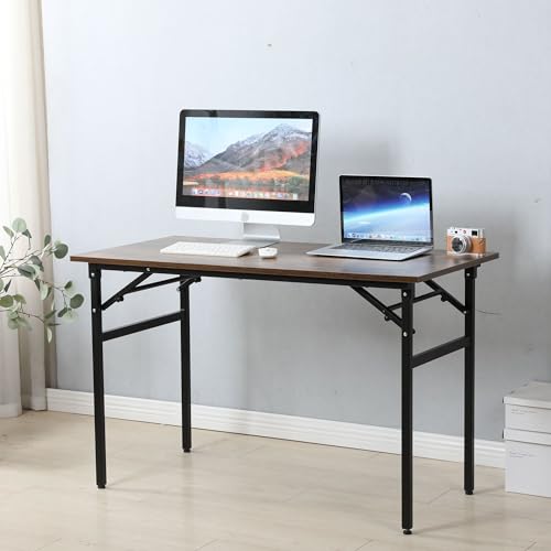 Petite table d'ordinateur pliable 80 cm peu encombrante pour bureau à domicile