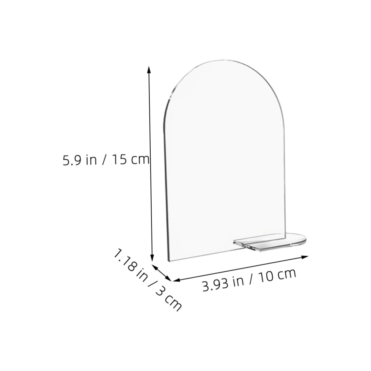 5Sets Blank Acrylic Table Place Cards with Stands Reusable DIY Signs for Weddings Events and Parties for Table Number and Name Card Display