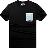 Beautiful Giant Men's Jacquard Pocket T-Shirt Crew-Neck Short Sleeve Tee Pocket Tee