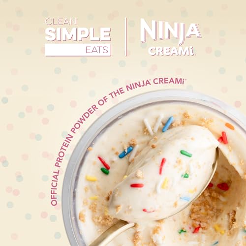 Image of Clean Simple Eats Whey Isolate Protein Powder, Cake Batter, Naturally Sweetened, Zero Added Sugar, 20g 100% Grass Fed Protein Powder with Digestive Enzymes, Gluten Free, Non GMO, 30 Servings