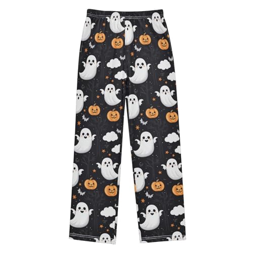 Halloween Cute Ghosts Pumpkins Boys Pants for Kids Jogger Pants with Pockets S