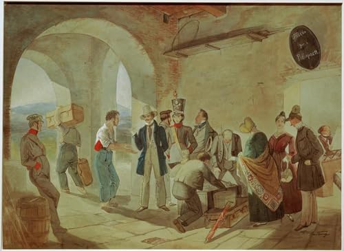 Impression d'art Vieil homme sur la terrasse Spitzweg finition musée 60x90
