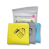 Leavaq PVA Microfiber Cleaning Cloth 3-Pack — Streak-Free Shammy Towel, Super Absorbent Chamois Cloth for Kitchen, Glass, Mirror, Bathroom | No Chemicals Needed | Reusable 12'x12'