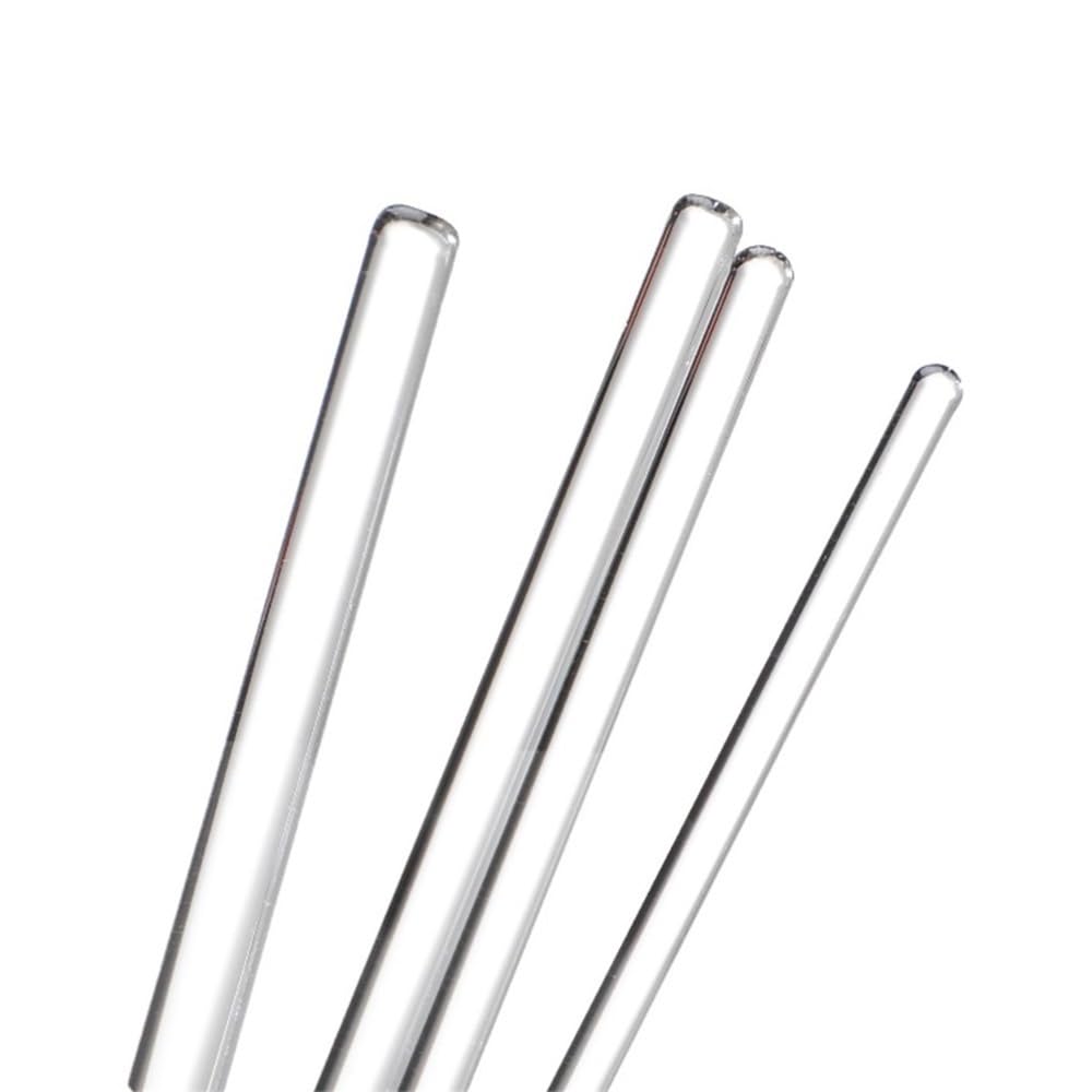 Asta di miscelazione Aste di agitazione trasparenti a testa tonda da 100 pezzi, asta drenaggio in vetro, for attrezzature laboratorio ad alto borosilicato(6X250mm)