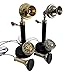 Vintage Candlestick Telephone Combo Wired Landline Rotary Dial Phone Table/Desk/Shelf Decor Showpiece Collectibles Gift