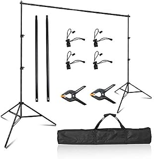 Emart Photo Video Studio 8 x 8 ft Backdrop Stand, Adjustable Photography Muslin