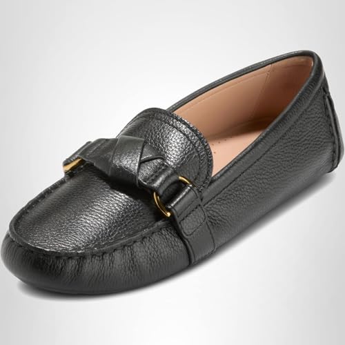 Cole Haan Cole Haan Womens Emmie Knot Driver, Black Leather, 10-B US