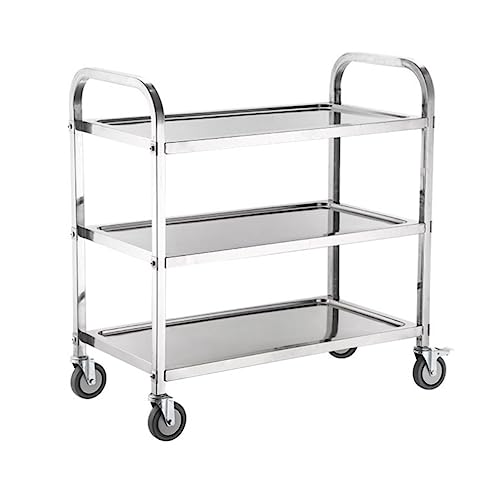 HUANGRUIHUA Carro de Cocina Carrito De Servicio De Catering De 3 Niveles, Estante De Almacenamiento para Carrito De Casa, Carrito Rodante, Carrito De Almacenamiento De Cocina Carro Cocina con Ruedas