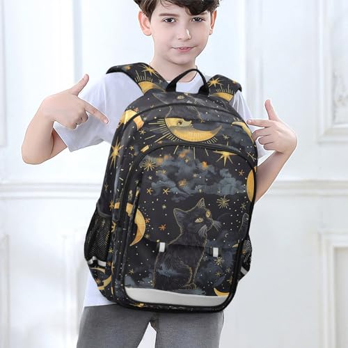 Moon Star Black Cat Travel Laptop Backpack, 17 inch Large Laptops Backpack Business Computer Bag Casual Daypack for Women Men2