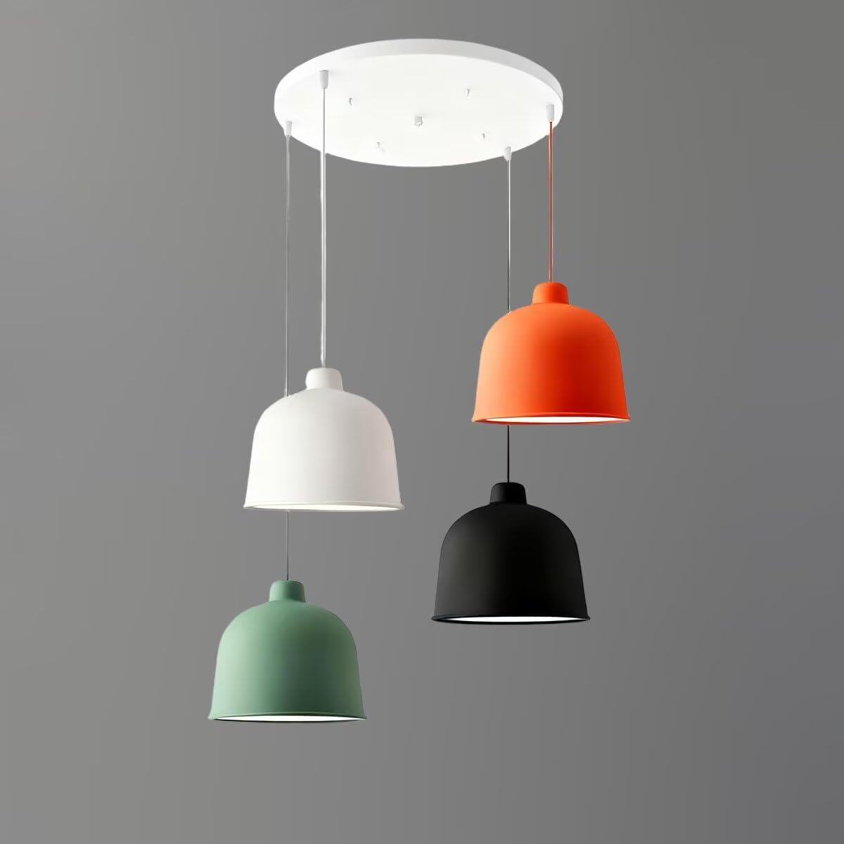 35 cm biała metalowa róża sufitowa - 4-kierunkowy baldachim do lamp wiszących i żyrandolowych, osłona okablowania do opraw sufitowych, idealne akcesoria oświetleniowe do zawieszenia