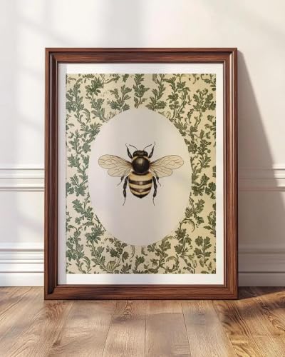 Affiche Botanique Abeille sur toile haut de gamme 60x90cm grand format A1