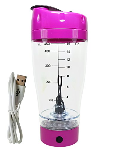 EliteFit Li-Ion USB Rechargeable Vortex Mixer | Portable Electric Workout Supplements & Protein Mixer Shaker Bottle Pink