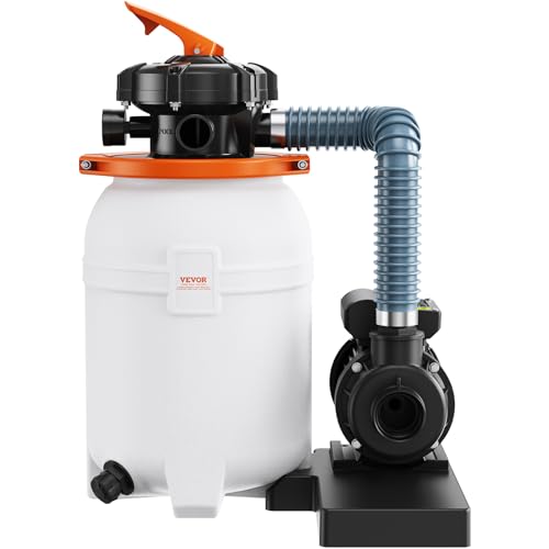 VEVOR 10 inch Sand Filter Pump, 1585 GPH, 0.33 HP Pool Pumps System & Filters...