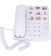 Serenib Big Button Corded Phone,LD-858HF Hands-Free Dial Photo Memory Desktop Telephone One-Touch...