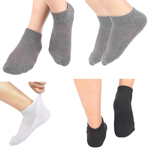 Image of Women Cotton No Show Mesh Socks Low Cut Breathable Reinforced Double Layer Cushioned Seamless Ribbed Instep Firm Grip
