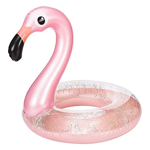 Oziral Flamenco Hinchable Flotador Piscina, Flamenco Hinchable Gigante Brillante Anillo de Natación Flamenco Inflable Flotadore Lindo Juguete para Fiesta en la Piscina o Playa 98 cm
