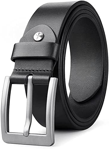 Formal/Casual Black Color Genuine Leather Belts For Men (Length- 46 inches||40MM||BL-042-BLK)