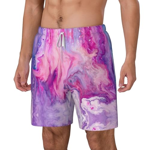 Short de bain homme violet marbré séchage rapide pour le surf - 2