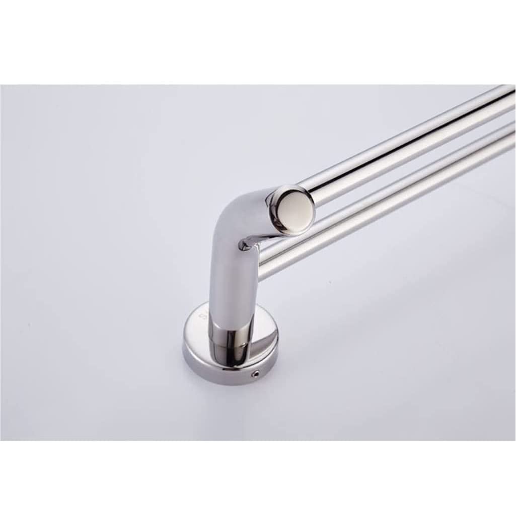 Portasciugamani Multifunzione in Acciaio Inox, mensola da Parete per Bagno e Cucina, Argento