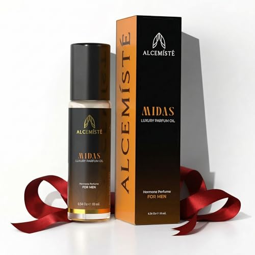 ALCEMÍSTÉ Concentrated Cologne For Men - Long-Lasting Mens Cologne - Pheromones-Infused Oil-Based Perfume For Him - Intense Formula - Travel Size, Rollerball Fragrance - 0.34 oz (10 mL)