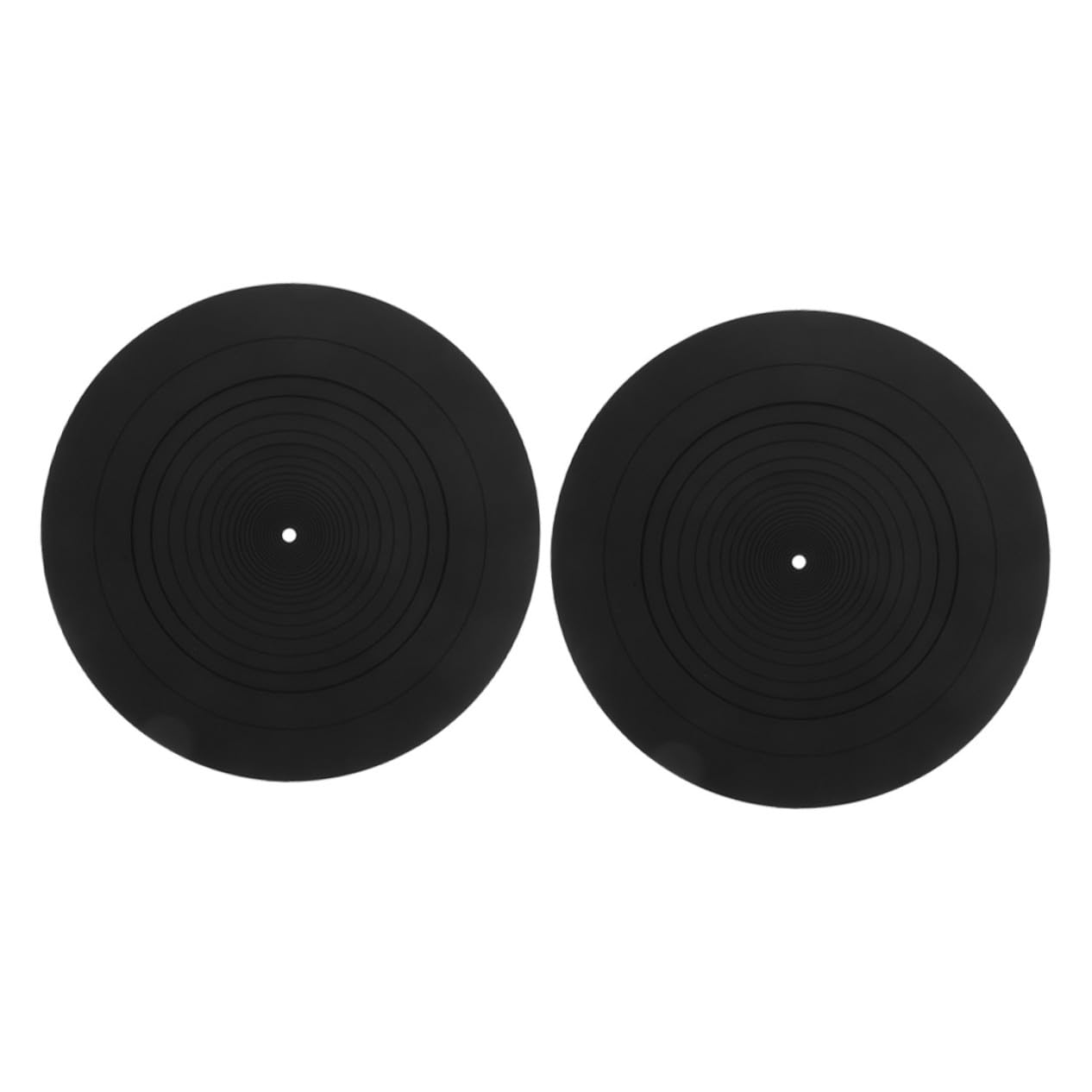 POPETPOP 2 piezas Alfombrilla Antiestrés de Silicona para Tocadiscos Unidades de Antideslizante y Antiestática Protección para Discos de Vinilo y Estabilidad Reproductores de Vinilos