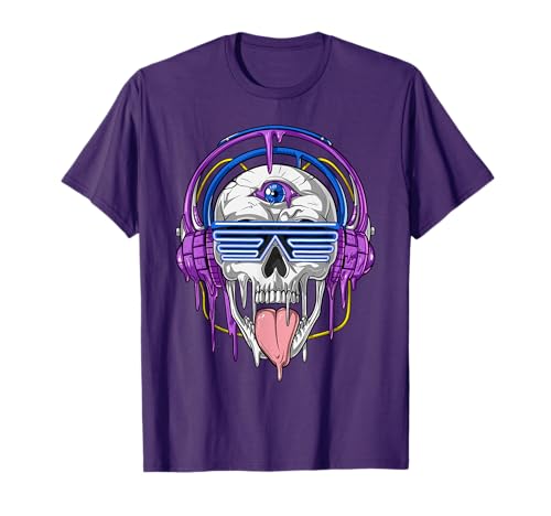 Psytrance Skull Headphones T-Shirt