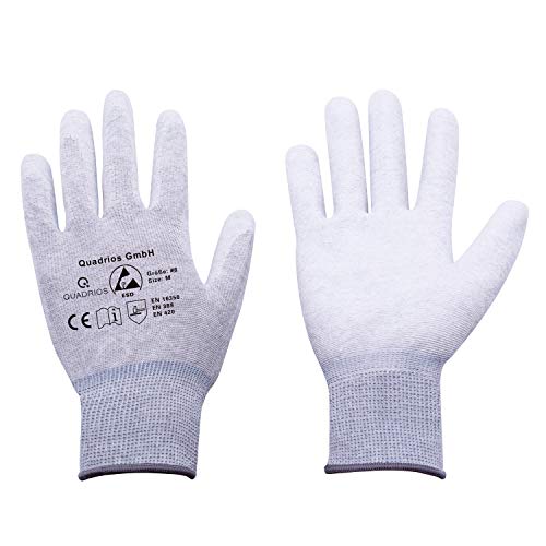 Produktbild Quadrios ESD-Handschuh Kleider-Größe: M Polyamid, Polyurethan