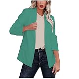 Damen Tops Kord Bluse Hemd Langarm Blusen Business Casual Arbeitskleidung Jacke Anzug Snowboard Skisuit Outdoor Sport Reißverschluss Ski Green M