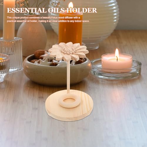 Difusor aromático eléctrico Beaupretty con base de madera Beige miniatura 7