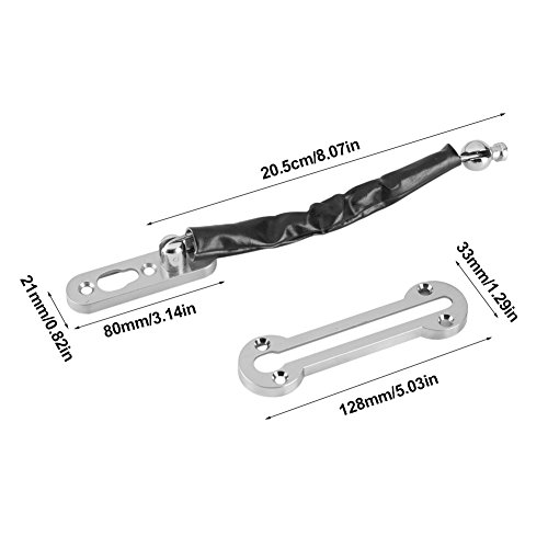 Chain Door Guard Stainless Steel Casting Door Lock Security Chain Bolt Latch Steel Chain Type Satin Nickel Finish (Sliver Brushed Chrome) #TOP4