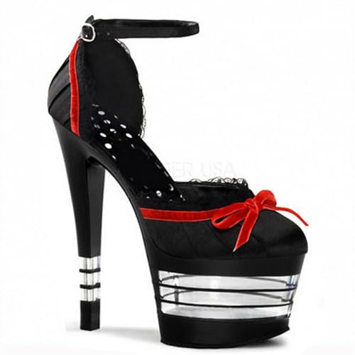Chaussures talons hauts 20cm à bouche peu profonde pour soirées et défilés