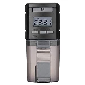 LONDAFISH Aquarium Fish Feeder, 0.175L Capacity, Plastic, Timer, Suitable for Pelleted, Particle, Flake Feeds