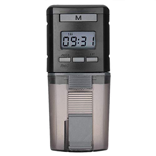 LONDAFISH Aquarium Fish Feeder, 0.175L Capacity, Plastic, Timer, Suitable for Pelleted, Particle, Flake Feeds