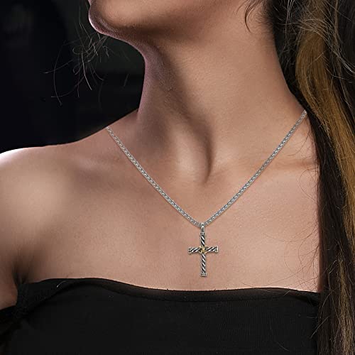 Designer Jewelry Inspired Twisted Cable Wire Cross Necklace for Women Men Fashion Brand Jewelry Gift3