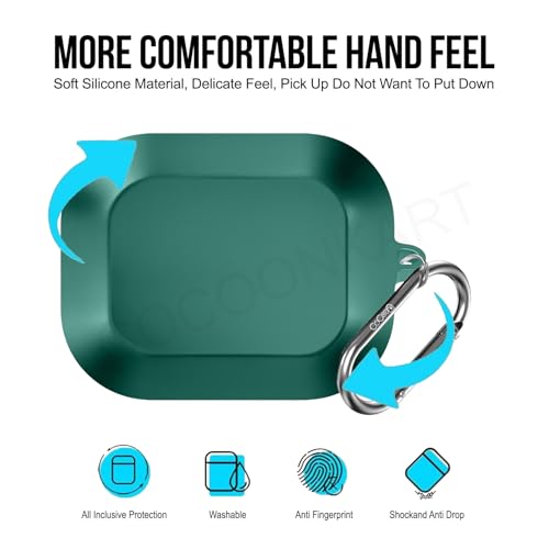Image of Soft Silicone Case Cover Compatible for Realme Buds Air 8 (Green)