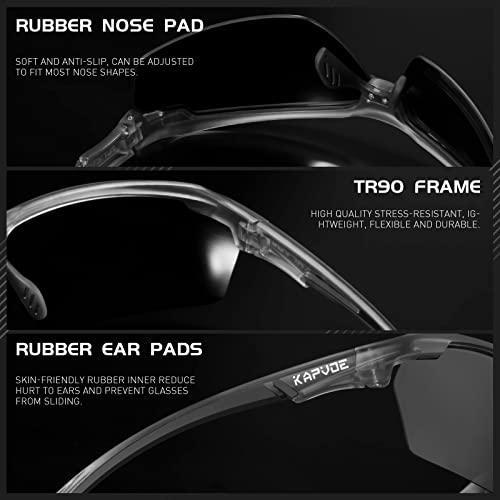 KAPVOE Sports Sunglasses Polarized Cycling Glasses Baseball Running Mountain Bike Triathlon Golf MTB for Men Women - K87 - Image 4